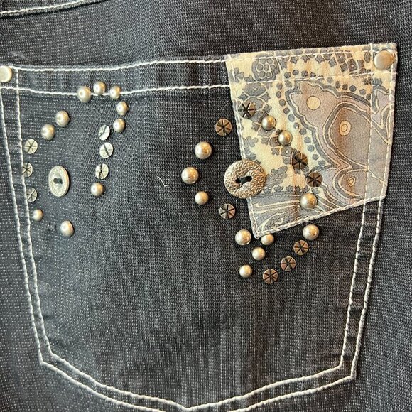 City Girl Nancy Bolen 2 pc Lightweight Embellished Silk trim Pant Set, Size 10 - Picture 15 of 16